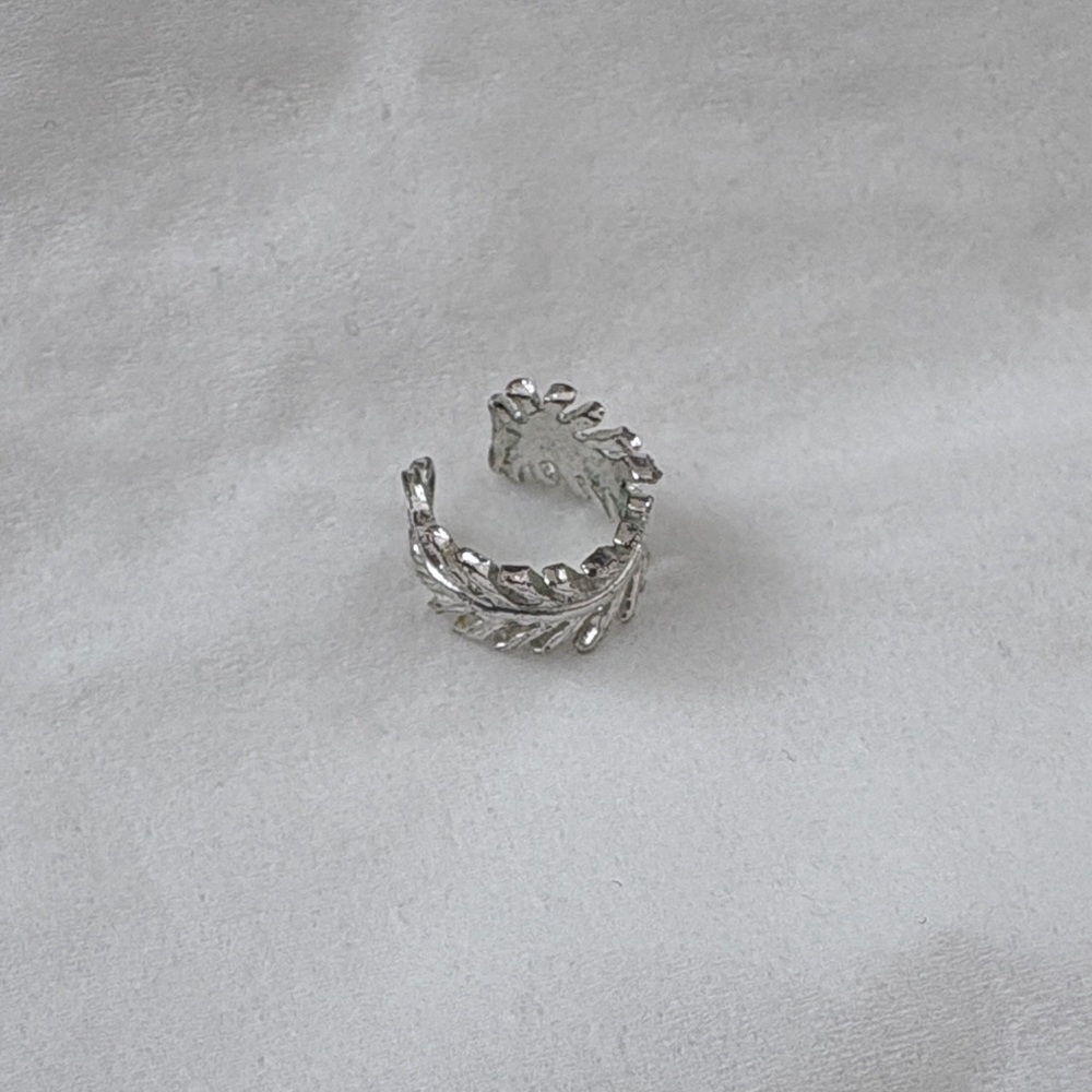 Francesca's Sterling Silver Feather Cuff